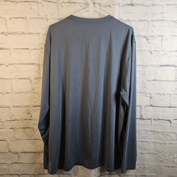 Hang Ten Men's XL UPF 50+ Long Sleeve Sun Protection Blue Shirt Top - Picture 4 of 6